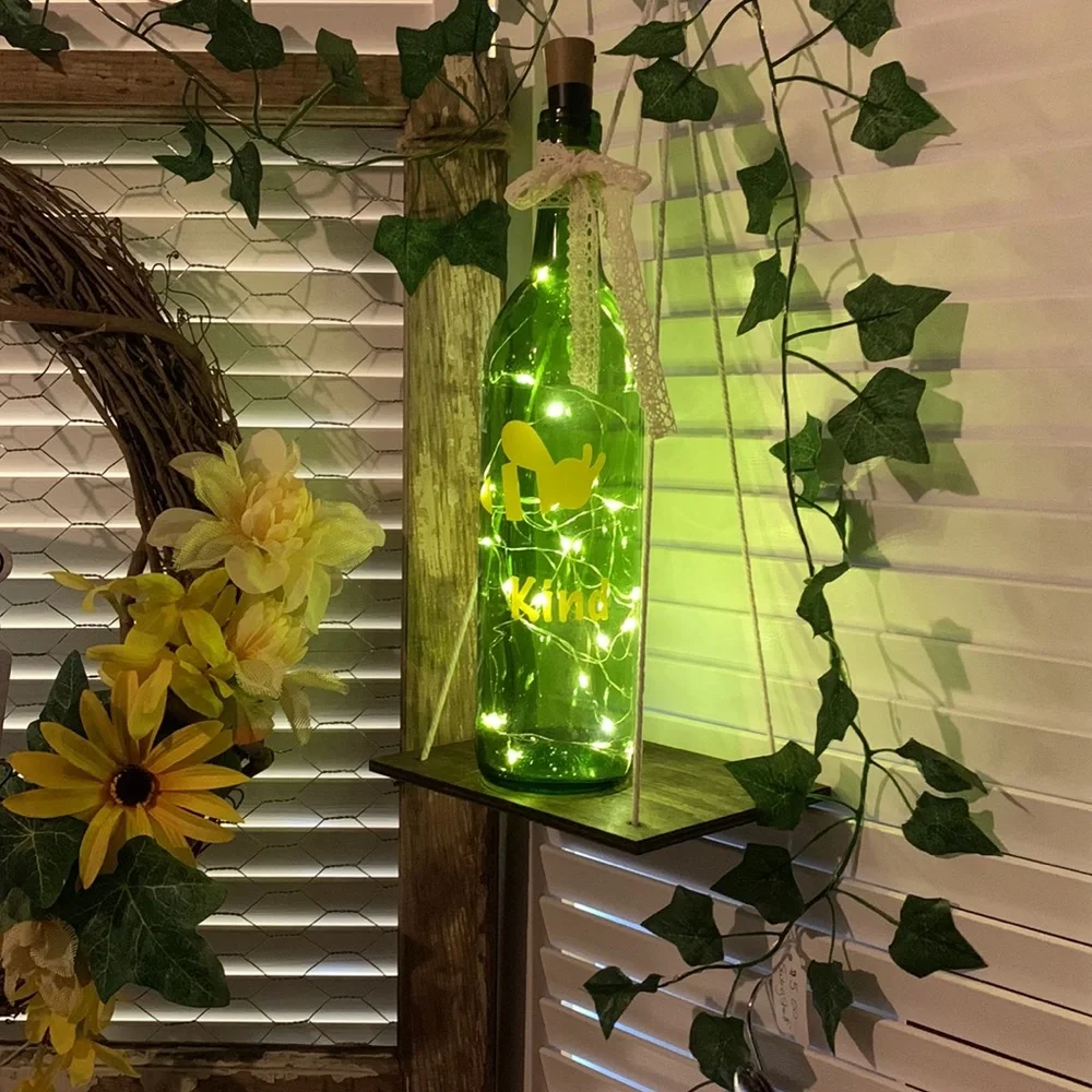 ‘🐝 Kind’ logo wine bottle lantern